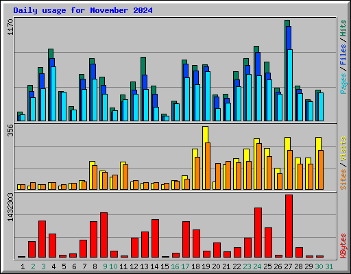 Daily usage for November 2024