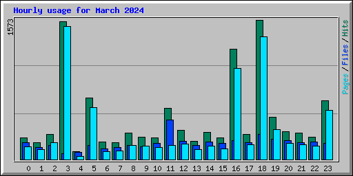 Hourly usage for March 2024