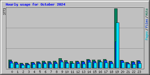 Hourly usage for October 2024