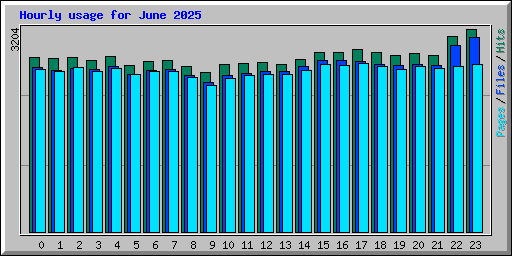 Hourly usage for June 2025