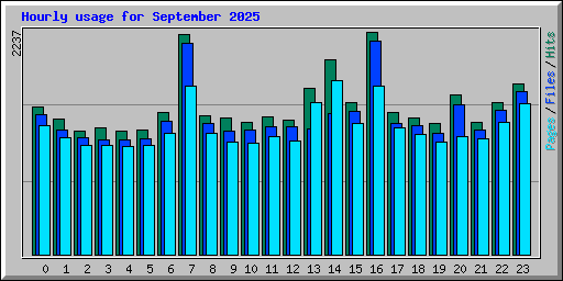 Hourly usage for September 2025